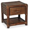 vidaXL Mesa-de-cabeceira 45x45x40 cm em bambu castanho escuro