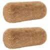 vidaXL Almofada HEERLEN 2 unid. Cinzento-acastanhado Fleece PV