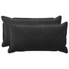 vidaXL Almofada com travesseiro HOUTEN 2 unid. Preto Veludo