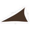 vidaXL Para-sol estilo vela tecido oxford triangular 4x5x6,4m castanho