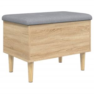 vidaXL Banco arruma&ccedil;&atilde;o 62x42x46 cm derivados madeira carvalho sonoma