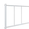 vidaXL Estrutura de cama com cabeceira e p&eacute;s 107x203 cm metal branco