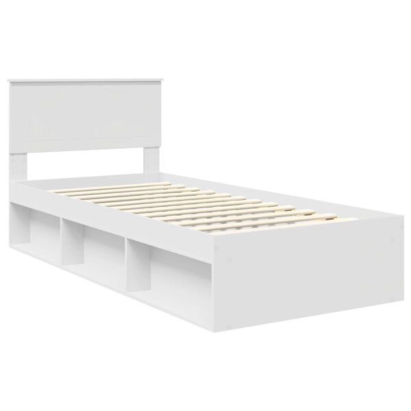vidaXL Estrutura da Cama Branco 90 x 190 cm Madeira de Pinheiro S&oacute;lida