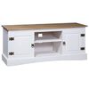vidaXL M&oacute;vel de TV Corona Range pinho mexicano 120x40x52 cm branco