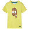 T-shirt infantil com mangas curtas amarelo 140