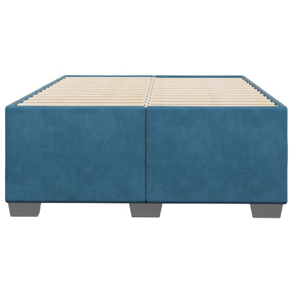 vidaXL Estrutura de cama 120x190 cm veludo azul