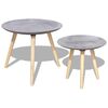 vidaXL Conjunto mesa apoio/caf&eacute;, 2 pcs, 55 cm & 44 cm, cinzento bet&atilde;o