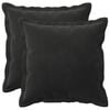 vidaXL Almofada com travesseiro HOUTEN 2 unid. Preto Veludo