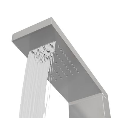 vidaXL Sistema de coluna de duche quadrado aço inoxidável
