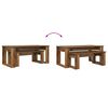 vidaXL Conjunto de Mesas de Caf&eacute; 2 pcs Madeira antiga