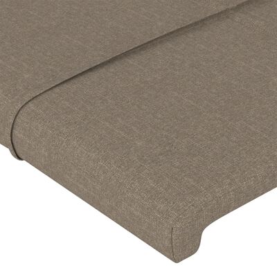 vidaXL Cabeceira cama 2 pcs tecido 80x5x78/88 cm cinzento-acastanhado