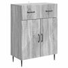 vidaXL Buffet Sonoma Cinzento 66 x 34,5 x 89,5 cm Derivados de Madeira