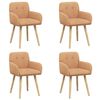 vidaXL Cadeiras de Jantar 4 unid. Boucl&eacute; Bege 59 x 57 x 85 cm
