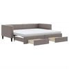 vidaXL Sof&aacute;-cama c/ gavet&atilde;o/gavetas 90x200 cm tecido cinza-acastanhado
