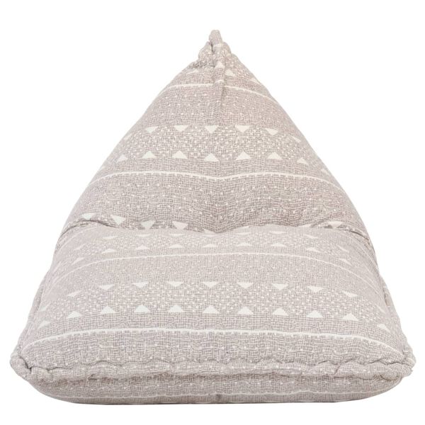 vidaXL Sof&aacute;/pufe retalhos de tecido castanho-claro