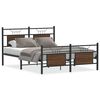 vidaXL Estrutura de cama s/ colch&atilde;o deriv. madeira carvalho castanho