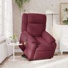 vidaXL Poltrona de massagens reclin. elevat&oacute;ria tecido vermelho tinto