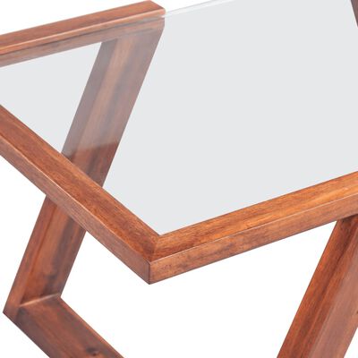 vidaXL Mesa de centro madeira acácia sólida castanho 110x60x40 cm