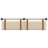 vidaXL Cabeceira Suspensa Liso Creme 210 x 55 x 5 cm PU Antigo