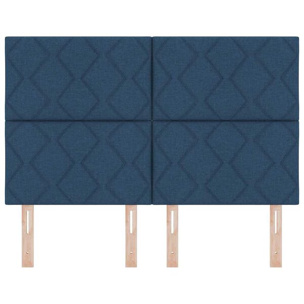 vidaXL Cabeceira com cabeceira Azul 160 cm Couro Sint&eacute;tico