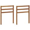 vidaXL Apoio de Bra&ccedil;o 2 pcs Natural 59 x 4 x 73 cm