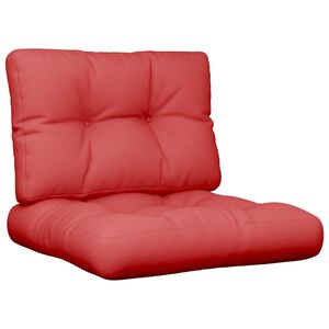 vidaXL Almofad&otilde;es de paletes 2 pcs tecido vermelho