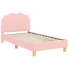 vidaXL Estrutura de Cama Infantil com Cabeceira Rosa 80 x 160 cm