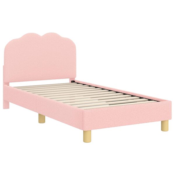 vidaXL Estrutura de Cama Infantil com Cabeceira Rosa 80 x 160 cm