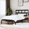 vidaXL Estrutura de cama king 150x200 cm madeira maciça preto