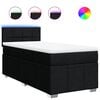 vidaXL Cama com molas/colch&atilde;o 90x190 cm tecido preto