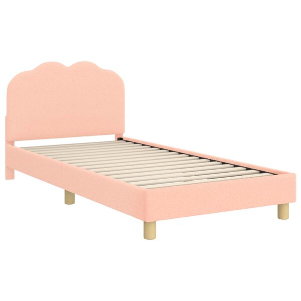 vidaXL Estrutura de Cama Infantil com Cabeceira Rosa 80 x 200 cm