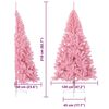 vidaXL &Aacute;rvore de Natal Artificial Pr&eacute;-iluminada Rosa 210 cm PVC