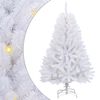 vidaXL &Aacute;rvore de Natal Artificial 150 LED PVC e A&ccedil;o Branco