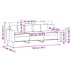 vidaXL Sof&aacute; de 3 lugares tecido 180 cm cinzento-acastanhado