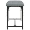 vidaXL Banco de jantar 62x32x45 cm aço e tecido cinzento-claro