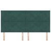 vidaXL Cabeceira com cabeceira Verde-escuro 180 cm Veludo