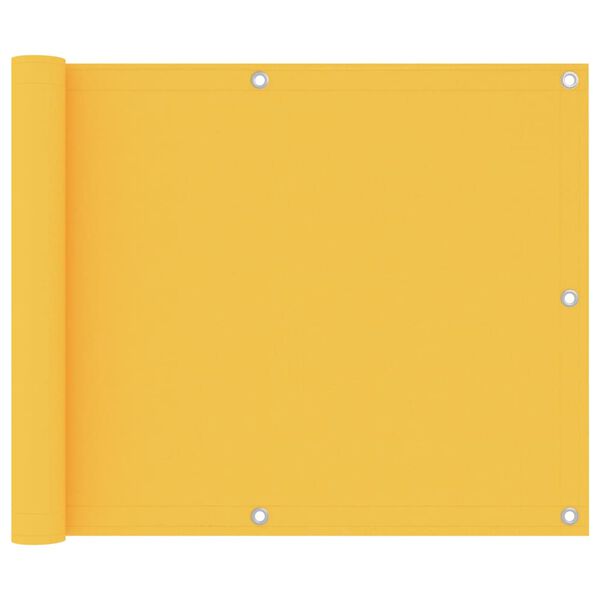 vidaXL Tela de varanda 75x600 cm tecido Oxford amarelo
