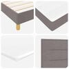 vidaXL Cama Box Spring LED Cinzento-acastanhado 120 x 190 cm tecido