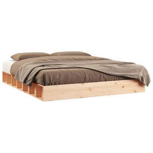vidaXL Estrutura de cama 200x200 cm madeira maci&ccedil;a