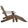 vidaXL Cadeira de jardim e otomano Adirondack 2 lugares abeto castanho