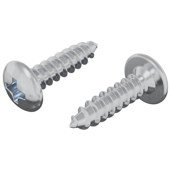 vidaXL Parafuso 2 pcs Prateado M4 x 16 mm A&ccedil;o