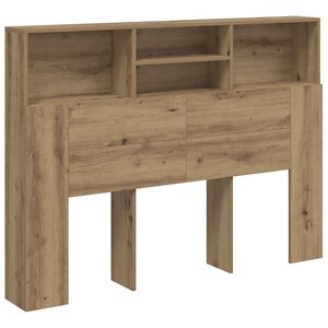 vidaXL Cabeceira de cama Carvalho Artesanal 140x19x103,5 cm