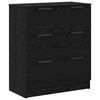 vidaXL Buffet 3 pcs Carvalho Preto 181 x 30 x 70 cm Madeira processada