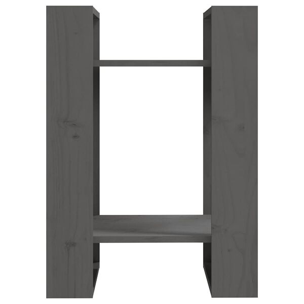 vidaXL Estante/divis&oacute;ria 41x35x57 cm pinho maci&ccedil;o cinzento