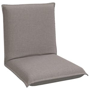 vidaXL Cadeira de ch&atilde;o ajust&aacute;vel Cinzento-acastanhado Tecido