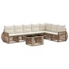 vidaXL Conjunto de Sof&aacute; de Jardim 8 unid. Bege e Branco Creme vime PE