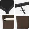 vidaXL Conjunto de Jantar para Jardim 5 pcs Castanho vime PE