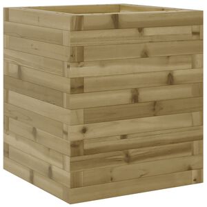 vidaXL Vaso/floreira de jardim 40x40x46 cm madeira de pinho impregnada