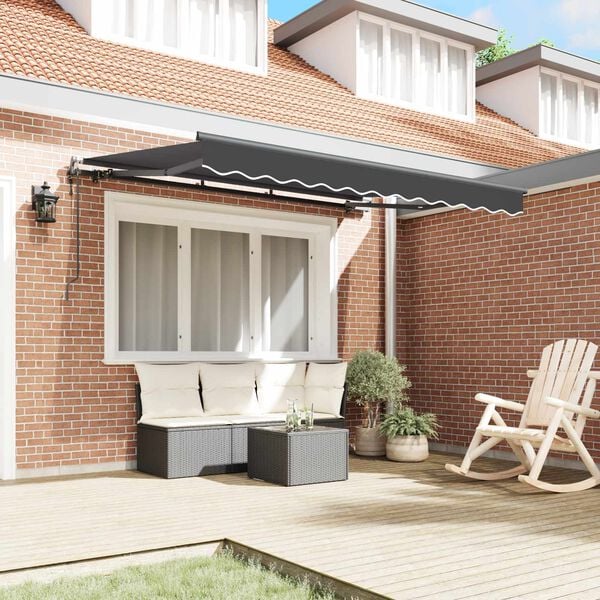 vidaXL Toldo Retr&aacute;til Antracite 250 x 200 cm tecido