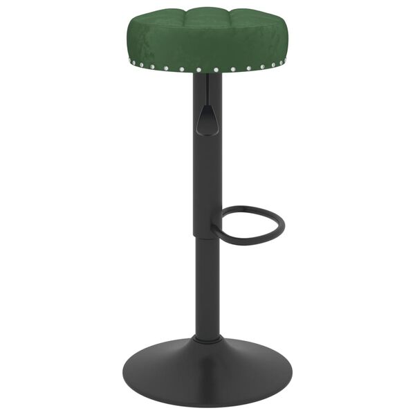 vidaXL Bancos de bar 2 pcs veludo verde-escuro